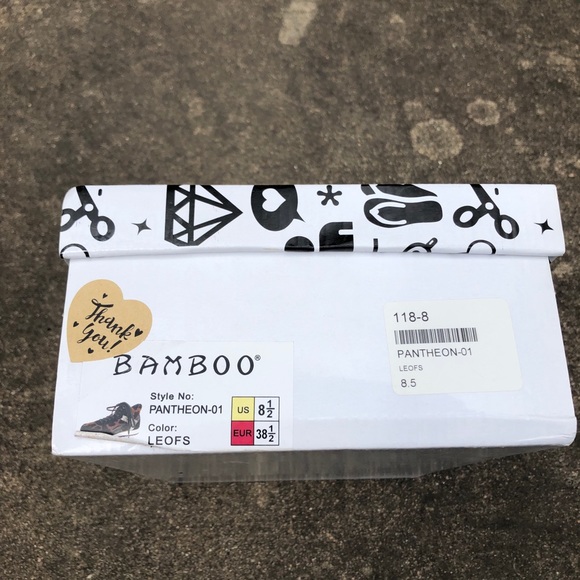 NIB Bamboo leopard print high tops sz.7 - Picture 7 of 7